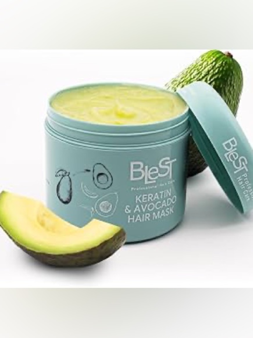 BLEST Keratin & Avocado Hair Mask 16.9 oz 500ml | Hair Repair
